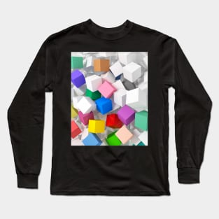 3D colored Candy cubes Long Sleeve T-Shirt